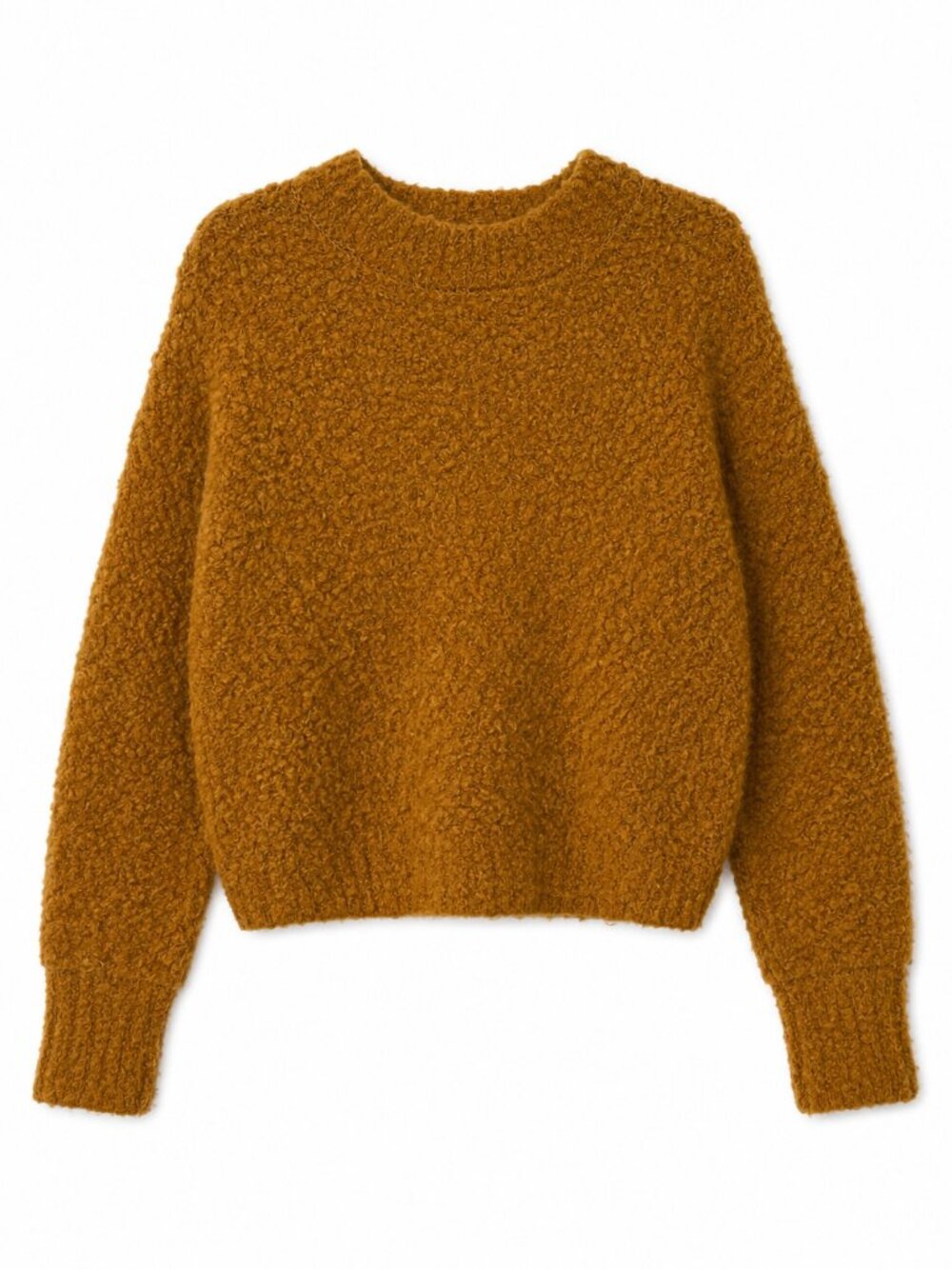 Frank And Oak Textured Alpaca Bouclé Crewneck Sweater | Size XS
